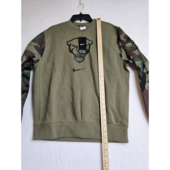 Nike‎ Pitt Panthers Green And Camo Mens Medium Swoosh Logo U.S Flag Sweatshirt - Picture 7 of 9